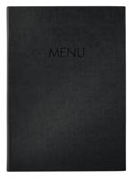 Sigel SM202 Menumap DIN A4 1 stuk(s) Incl. 2 dubbele transparante hoezen voor 8 paginas, Rubberen binding Zwart - thumbnail