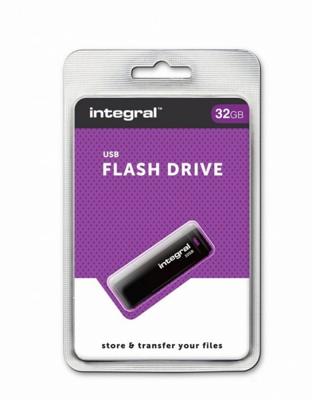 Integral USB 2.0 stick, 32 GB, zwart