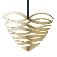 Stelton Tangle Ornament Hart messing 14 cm - thumbnail