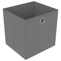 Bussandri Exclusive - Kast met 5 vakken met boxen 103x30x72,5 cm stof grijs - thumbnail