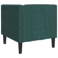 Fauteuil Chesterfield-stijl fluweel donkergroen - thumbnail