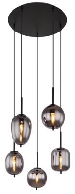 Globo HanglampBlacky zwart 5-lichts - 15345-5