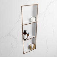 MONDIAZ EASY Nis 89,5x29,5cm in solid surface kleur Rust | Talc. 3 vakken geschikt voor in- of opbouw - thumbnail