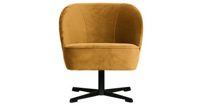 BePureHome Draaifauteuil 'Vogue' Velvet, kleur Mosterd BePureHome Draaifauteuil 'Vogue' Velvet, kleur Mosterd