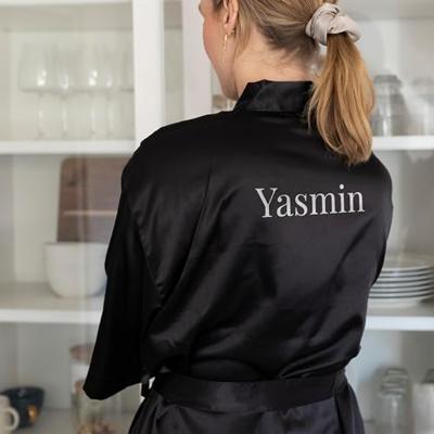 Kimono met naam - Zwart