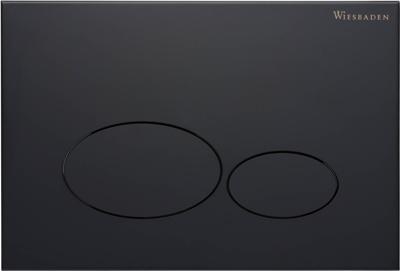 Saqu Oval bedieningspaneel mat zwart voor Geberit Sigma reservoir 12cm (UP320)