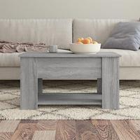 Salontafel 79x49x41 cm bewerkt hout grijs sonoma eikenkleurig - thumbnail
