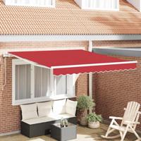 VidaXL Inklapbaar zonnescherm rood 300 x 250 cm stof - thumbnail