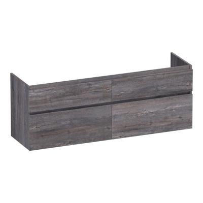 Brauer Delight - Onderkast - 160 cm - met 4 Softclose Lades Greeploos en 2 Sifon Uitsparingen - Driftwood