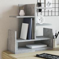 Bureau organiser 49x20x52,5 cm bewerkt hout betongrijs - thumbnail