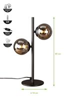 ECO-Light NEPTUN, 2xG9 9120-L2 NERO Tafellamp G9 Zwart - thumbnail