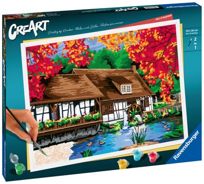 Ravensburger creart schilderen op nummer - molen in blautopf Ravensburger creart schilderen op nummer - molen in blautopf