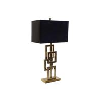 Bureaulamp DKD Home Decor Zwart Gouden Metaal 60 W 240 V 38 x 23 x 78 cm - thumbnail