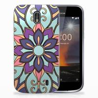 Nokia 1 | TPU Case | Purple Flower - thumbnail