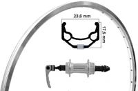 Ryde achterwiel Zac 19 28 inch freewheel uitval zilver - thumbnail