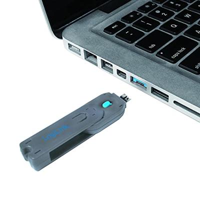 LogiLink USB-A-poortslot USB PORT LOCK, 1 KEY Zilver, Blauw Sleutelslot Incl. 1 sleutel AU0044