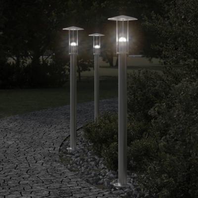 VidaXL Vloerlamp voor buiten 100 cm roestvrijstaal zilverkleurig VidaXL Vloerlamp voor buiten 100 cm roestvrijstaal zilverkleurig