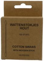 Bezouwen Wattenstokjes Hout - thumbnail