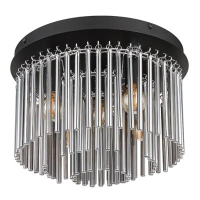 Globo Zwarte plafondlampGorley met glas Ø 32cm - 15698D