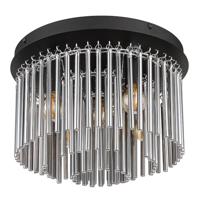 Globo Zwarte plafondlampGorley met glas Ø 32cm - 15698D - thumbnail