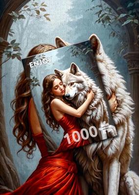 Lady and the Wolf Puzzel 1000 Stukjes
