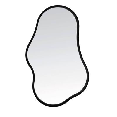 Light & Living Spiegel 'Levu' organisch 59 x 39cm, kleur Mat Zwart Light & Living Spiegel 'Levu' organisch 59 x 39cm, kleur Mat Zwart
