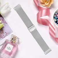 Fitbit Versa 3/4 & Sense 1/2 - Milanese bandje met klemsluiting - Zilver - thumbnail