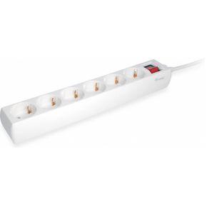 Equip 245552 6-outlet power strip with switch, 6x ac outlet(s) indoor, type f, 1.5 mm², 1.5 m
