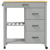 Keukentrolley MONZA 84x40x90 cm massief grenenhout - thumbnail