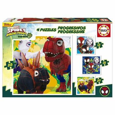 Set van 4 Puzzels Educa Dino Spidey (4 Stuks)