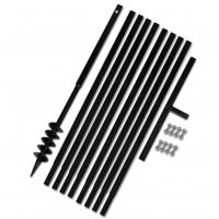 Grondboor 80mm met 9m verlengstuk Staal - thumbnail