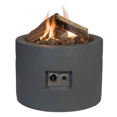 Cocoon vuurtafel rond klein antraciet