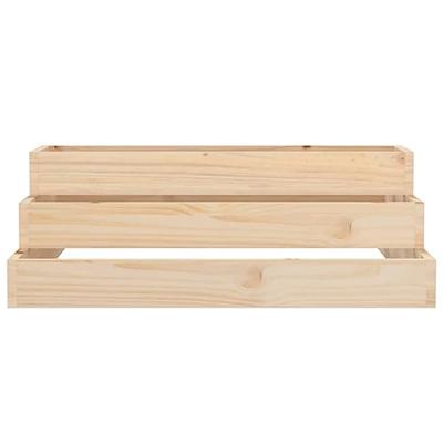 VidaXL Plantenbak 80x80x27 cm massief grenenhout