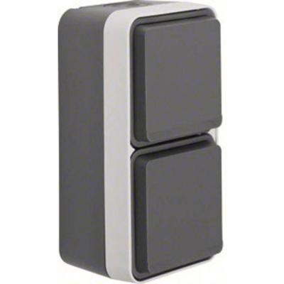 Berker 47703525 W.1 (opbouw) Wandcontactdoos dubbel spatwaterdicht Grijs, Lichtgrijs 1 stuk(s) Berker 47703525 W.1 (opbouw) Wandcontactdoos dubbel spatwaterdicht Grijs, Lichtgrijs 1 stuk(s)