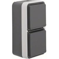 Berker 47703525 W.1 (opbouw) Wandcontactdoos dubbel spatwaterdicht Grijs, Lichtgrijs 1 stuk(s) - thumbnail