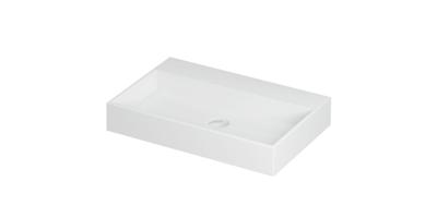 Wastafel United Porselein zonder kraangat incl. porseleinen click plug en verborgen overloop systeem 70 cm x 45 cm x 11 cm Mat wit 0206022 Wastafel United Porselein zonder kraangat incl. porseleinen click plug en verborgen overloop systeem 70 cm x 45 cm x 11 cm Mat wit 0206022