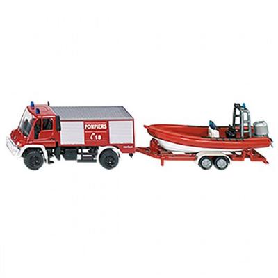 Siku 1636 Brandweerauto met Boot