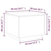Salontafel met LED-verlichting 50x50x40 cm zwart - thumbnail