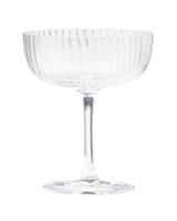 HEMA Coupe 200ml Bergen streep reliëf (transparant) - thumbnail