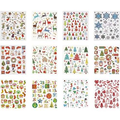 Creativ Company Stickerpakket kerst, 12vel