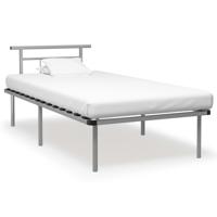 Bedframe metaal grijs 100x200 cm - thumbnail