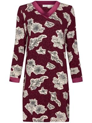 Pastunette Premium viscose dames nachthemd - Burgundy - Luxe nachtjapon