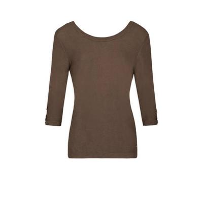 Morgan fijngebreide trui kaki