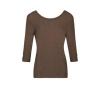 Morgan fijngebreide trui kaki - thumbnail