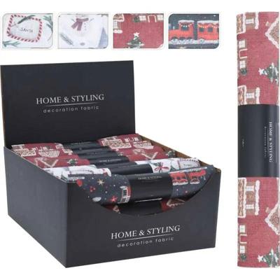 Decostof kerstprint 28x200 cm 4ass Nampook - Nampook