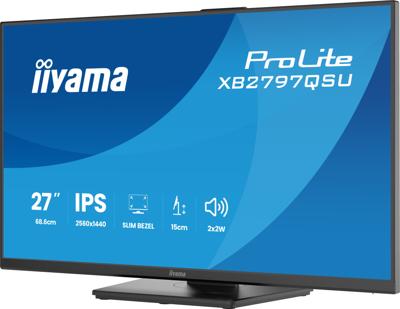 iiyama XB2797QSU-B1 27-inch IPS LCD, 4-zijdige slanke bezel, 2560x1440, 4ms GtG (1ms MPRT), HDMI/DP/USB/USB-C, Adaptieve synchronisatie, HEEFT iiyama XB2797QSU-B1 27-inch IPS LCD, 4-zijdige slanke bezel, 2560x1440, 4ms GtG (1ms MPRT), HDMI/DP/USB/USB-C, Adaptieve synchronisatie, HEEFT
