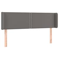 Hoofdbord met randen 147x16x78/88 cm kunstleer grijs - thumbnail