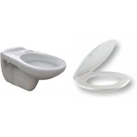 Neptunus wandcloset met Neptunus toiletzitting glans wit - thumbnail
