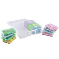 Vaessen Creative • opbergbox met 16 cassettes pastel - thumbnail
