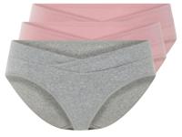 esmara 3 dames slips (M (40/42), Grijs/lichtroze) - thumbnail